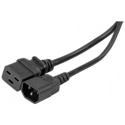 Tecline 808066 câble électrique Noir 2 m Coupleur C14 Coupleur C19