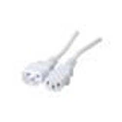 Rallonge alimentation - GÉNÉRIQUE - 180 m - Cordon H05VVF 3G0.75mm2 - 10A - Blanc
