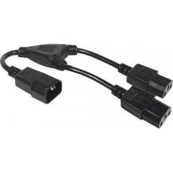 Hypertec 808430-HY câble électrique Noir 0,3 m Coupleur C14 Coupleur 2 x C13