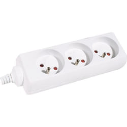 Dexlan 808530 multiprise 1,5 m 3 sortie(s) CA Intérieure Blanc
