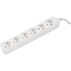 Dexlan 808533 multiprise 4 m 6 sortie(s) CA Intérieure Blanc