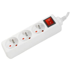 Dexlan 808535 multiprise 1,5 m 3 sortie(s) CA Intérieure Blanc