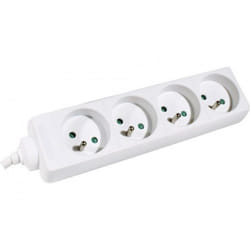 Dexlan 808540 multiprise 1,5 m 4 sortie(s) CA Intérieure Blanc