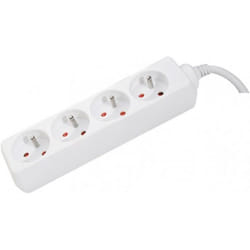 Dexlan 808543 multiprise 4 m 4 sortie(s) CA Intérieure Blanc