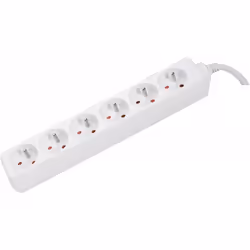 Dexlan 808547, 1,5 m, Intérieure, 1 mm², Blanc, 6 sortie(s) CA, Blanc