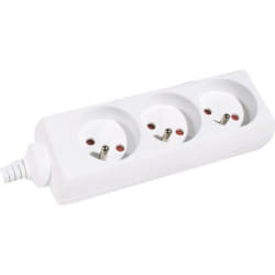 Dexlan Multiprise 3 Prises - Blanche