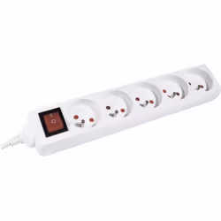 Dexlan 808567, 0,8 m, Intérieure, 1 mm², Blanc, 5 sortie(s) CA, 250 V