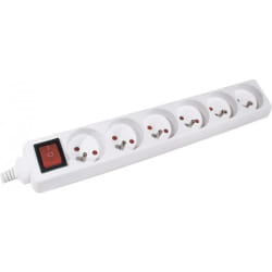 Dexlan Multiprise 6 Prises - Blanche