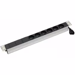 Multiprise - MARQUE - 6 prises - Aluminium - CEE7 - 25 m de câble