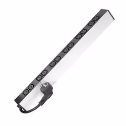 LOGON TUPS038, Basique, Aluminium, Noir, 12 sortie(s) CA, IEC 320, 3 x 1.50 mm ²