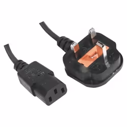 EXC 809010 câble électrique Noir 1,5 m Prise d'alimentation type G Coupleur C14