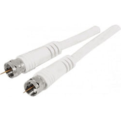 EXC 830100 câble coaxial 3C-2V 2,5 m Type F Blanc