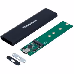 Boitier externe - DEXLAN - DEX-924685 - USB 3.1 Type C - Compatible SSD M.2 NVMe - Noir