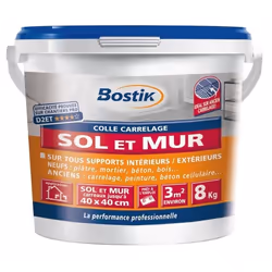 Colle pâte sol et mur seau de 8 kg - BOSTIK - 30112321