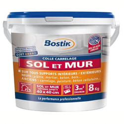 Colle pâte sol et mur seau de 8 kg - BOSTIK - 30112321