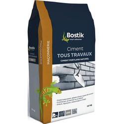 Ciment gris tous travaux - BOSTIK - 10kg - Mur - Intérieur - Matières: Ciment
