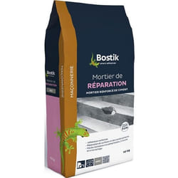 Mortier de réparation - BOSTIK - 10kg - Ciment - Gris - Mur - Intérieur
