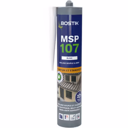 Description générale Le mastic polymère MSP 107 de Bostik est un produit polyvalent conçu pour le collage et l'étanchéité, mê ...