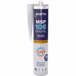 Description générale Mastic MS polymère Bostik MSP 106 est un mastic transparent ultra polyvalent, idéal pour le collage et l ...