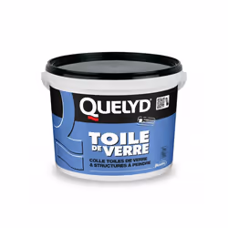 Colle - QUELYD - Toile de verre - 5 Kg - Spéciale murs et plafonds - Absorbants