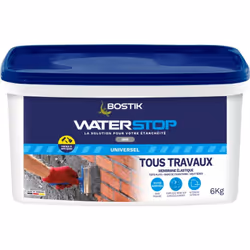 Réparation des fuites et fissures Peut s'utiliser pour les fins de chantier de grande surface. Étanchéité des surfaces vertic ...