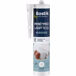 Mastic de fixation pour miroirs Fixation immédiate en 5 secondes Résiste à l’arrachement, l’humidité, aux chocs et vibrations ...