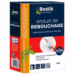 Rebouche les trous et fissures jusqu'à 5cm en une seule passe sans creuser ni fissurer. Destination intérieure. Classé COV A+ ...