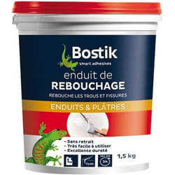 Enduit de rebouchage - BOSTIK - pâte 1.5 Kg - Mur - Blanc - Intérieur