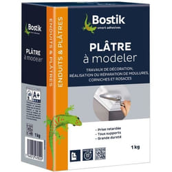 Plâtre poudre fin à modeler boîte de 1kg - BOSTIK - 30604206 - TU