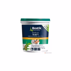 Enduit 4 en 1 BOSTIK - 30604209 - L'enduit 4 en 1 rebouche et égalise les trous, cavités, fissures, fentes saignées ou rayure ...