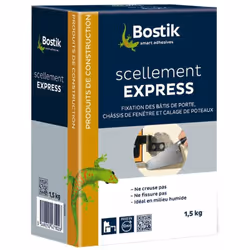 Description générale Le scellement express Bostik est un mortier en poudre spécialement conçu pour la fixation rapide de bâti ...