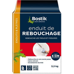 Enduit rebouchage en poudre - Noname - 2.5kg - Blanc - Une seule passe - Intérieur