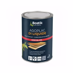 Description générale La colle néoprène Agoplac DI liquide de Bostik est conçue pour le placage de stratifiés décoratifs sur d ...