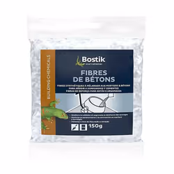Description commerciale Fibres synthétiques à mélanger avec les mortiers et les bétons Bostik. Améliore la cohésion, et augme ...