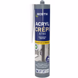 Mastic acrylique BOSTIK Acryl Crépi - Aspect granuleux pour joint de fissure - Cartouche 310 ml - 30612719 - Mastic acrylique ...