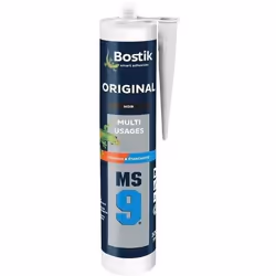 Mastic-colle de Fixation & Etancheité BOSTIK MS9 ORIGINAL - Multi-matériaux - Collage Souple & Puissant - Noir - Cartouche 30 ...