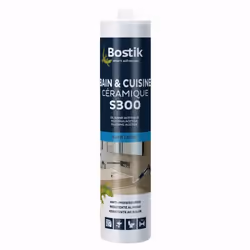 Mastic S300 Bain Cuisine Céramique BOSTIK - 306158 - Mastic silicone acétique traité anti-moisissures, spécialement destiné à ...