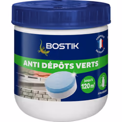 Tablettes compactes à diluer dans l’eau Traitement anti-dépôts verts : Elimine moisissures, traces vertes, algues, lichens To ...