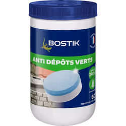 Tablettes compactes à diluer dans l’eau Traitement anti-dépôts verts : Elimine moisissures, traces vertes, algues, lichens To ...