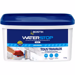 Bostik - Membrane d'étanchéité Waterstop Couleur: Blanc - Conditionnement: 6KG