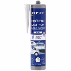 La colle de fixation MSP 104 pour auto et bateau blanc 290 ml Bostik est conçue pour les environnements marins et les vibrati ...