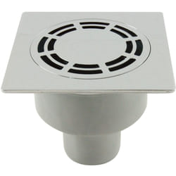 Lazer - Siphon de sol laiton chromé Solusec 120x120 mm - sortie verticale