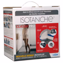 Isotanche Classic Pro de la marque Lazer est la solution idéale et simple dans sa mise en œuvre pour l’étanchéité des douches ...