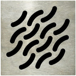 Lazer - Grille carrée 130 x 130 mm Wave pour Isotanche
