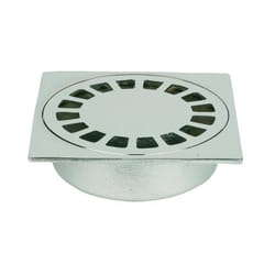 Lazer - Siphon de sol laiton Solusec 100x100 mm - sortie verticale Ø32