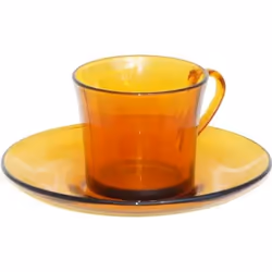 Duralex Tasse avec sous-tasse 9006DS12A0111 Ambre 180 ml (6 Unités)
