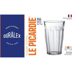 DURALEX - Picardie Transparent - Gobelet FH 50 cl - verre trempé