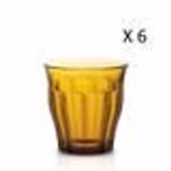 Gobelet - DURALEX - Picardie Vermeil - 25 cl - Verre trempé - Lot de 6 pièces