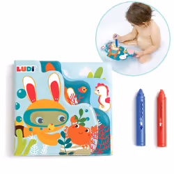 LUDI LIVRE DE BAIN COLORIAGE, Garçon/Fille, Multicolore