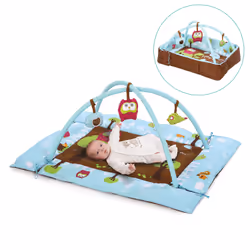 LUDI TAPIS D'EVEIL Chouette Bleu